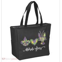 Mardi Gras Logo Heart Tote Bag thumb 2