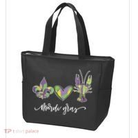 Mardi Gras Logo Heart Tote Bag thumb 3
