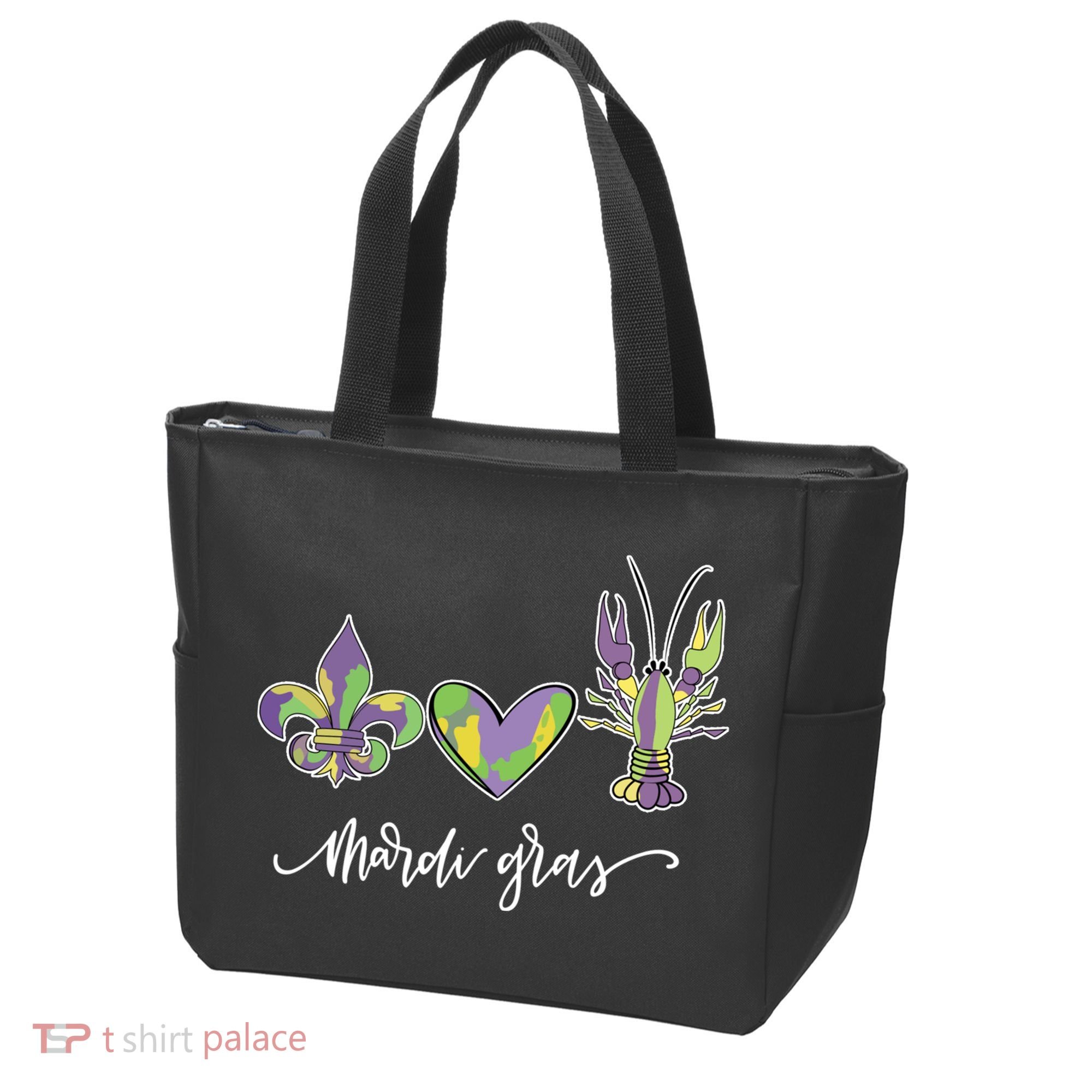 Mardi Gras Logo Heart Tote Bag