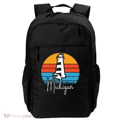 Michigan Great Lakes Lighthouse Beach Town Backpack