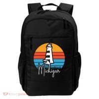 Michigan Great Lakes Lighthouse Beach Town Backpack thumb 0
