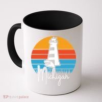 Michigan Great Lakes Lighthouse Beach Town Coffee Mug thumb 0