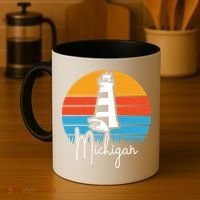 Michigan Great Lakes Lighthouse Beach Town Coffee Mug thumb 4