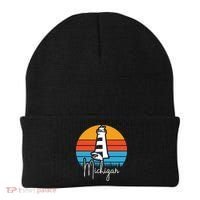 Michigan Great Lakes Lighthouse Beach Town Beanie thumb 0