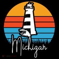 Michigan Great Lakes Lighthouse Beach Town Coaster thumb 2