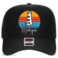 Michigan Great Lakes Lighthouse Beach Town Hat thumb 0
