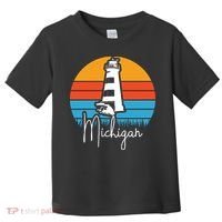 Michigan Great Lakes Lighthouse Beach Town Toddler T-Shirt thumb 0