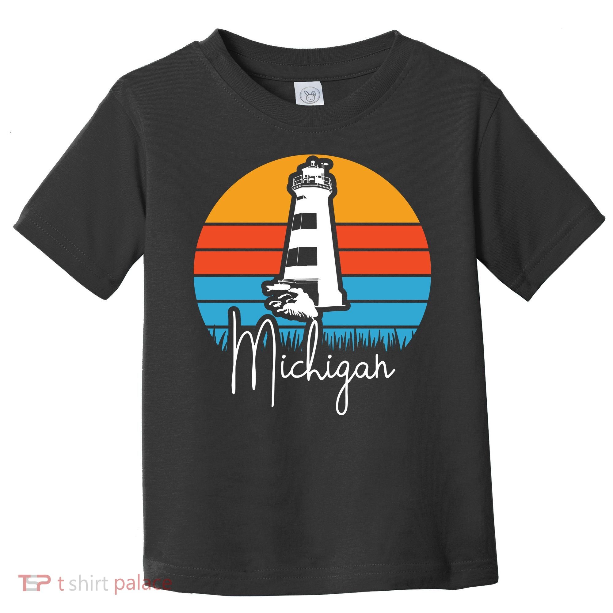 Michigan Great Lakes Lighthouse Beach Town Toddler T-Shirt