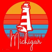 Michigan Great Lakes Lighthouse Beach Town Santa Hat thumb 1