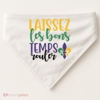 Mardi Gras Laissez Les Bons Temps Rouler USA-Made Doggie Bandana thumb 0