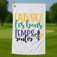 Mardi Gras Laissez Les Bons Temps Rouler Golf Towel thumb 1