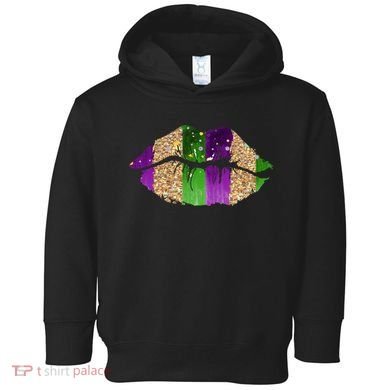Mardi Gras Lips Celebration Toddler Hoodie