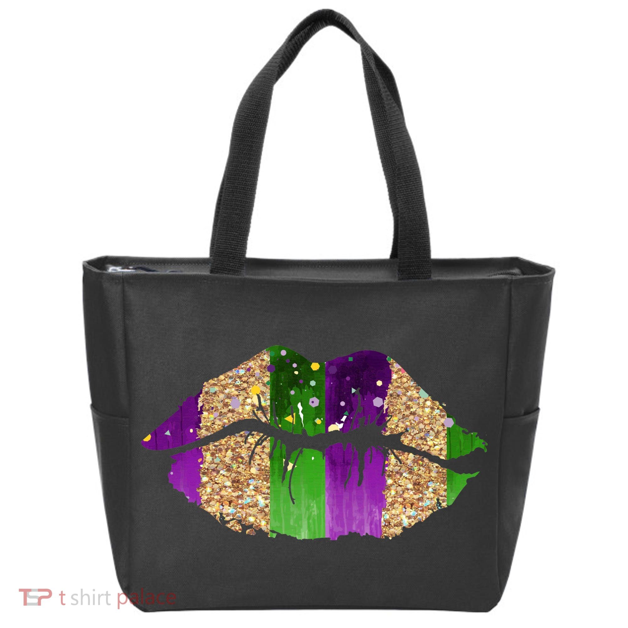 Mardi Gras Lips Celebration Tote Bag
