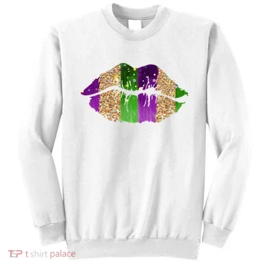 Mardi Gras Lips Celebration Sweatshirt