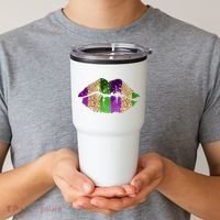 Mardi Gras Lips Celebration Tumbler thumb 2
