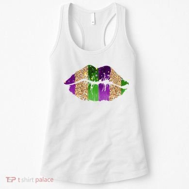 Mardi Gras Lips Celebration Women's Tank Top