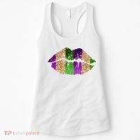 Mardi Gras Lips Celebration Women's Tank Top thumb 0