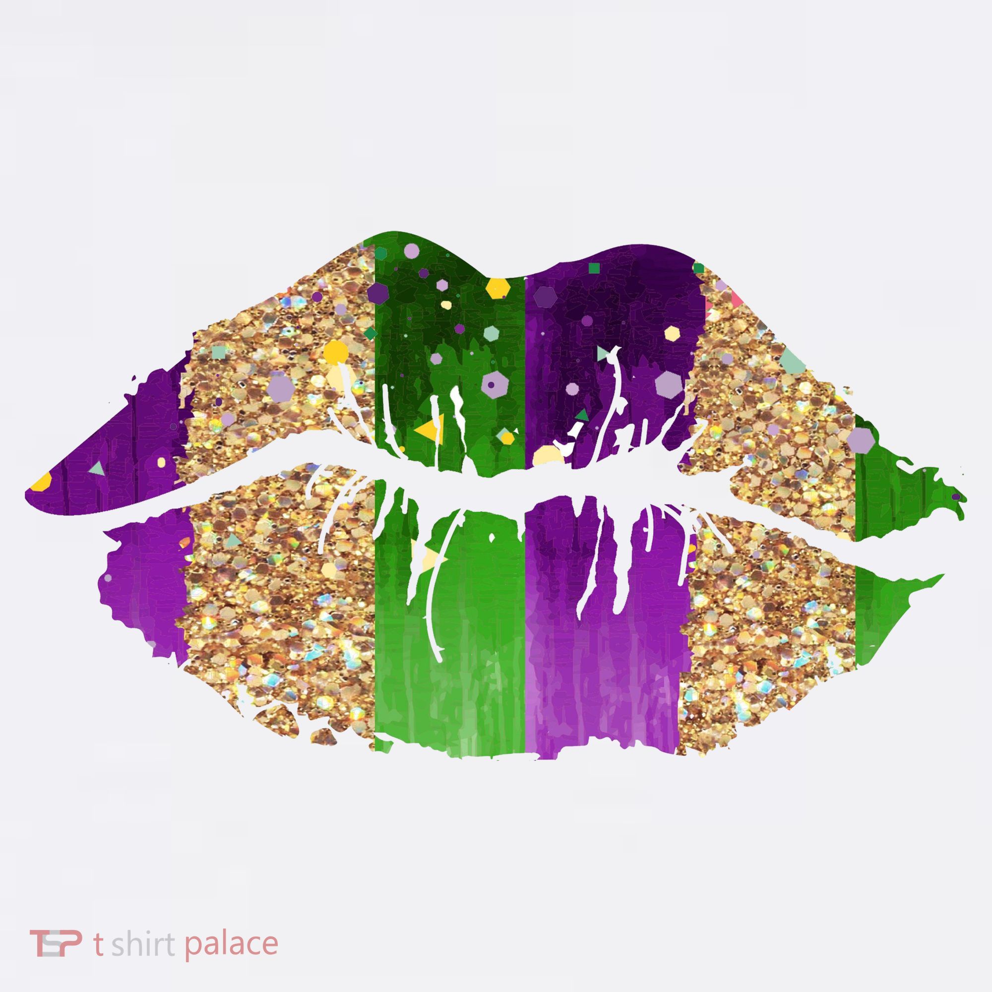 Mardi Gras Lips Celebration Baby Bodysuit