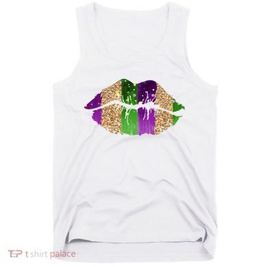 Mardi Gras Lips Celebration Tank Top