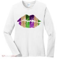 Mardi Gras Lips Celebration Women's Long Sleeve Shirt thumb 0