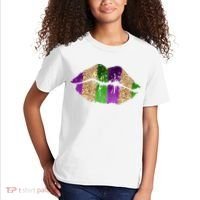 Mardi Gras Lips Celebration Kids T-Shirt thumb 2