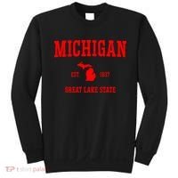 Michigan Great Lake State MI Est 1837 Sweatshirt thumb 0