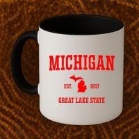 Michigan Great Lake State MI Est 1837 Coffee Mug thumb 2