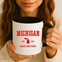 Michigan Great Lake State MI Est 1837 Coffee Mug thumb 3