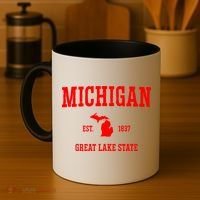 Michigan Great Lake State MI Est 1837 Coffee Mug thumb 4