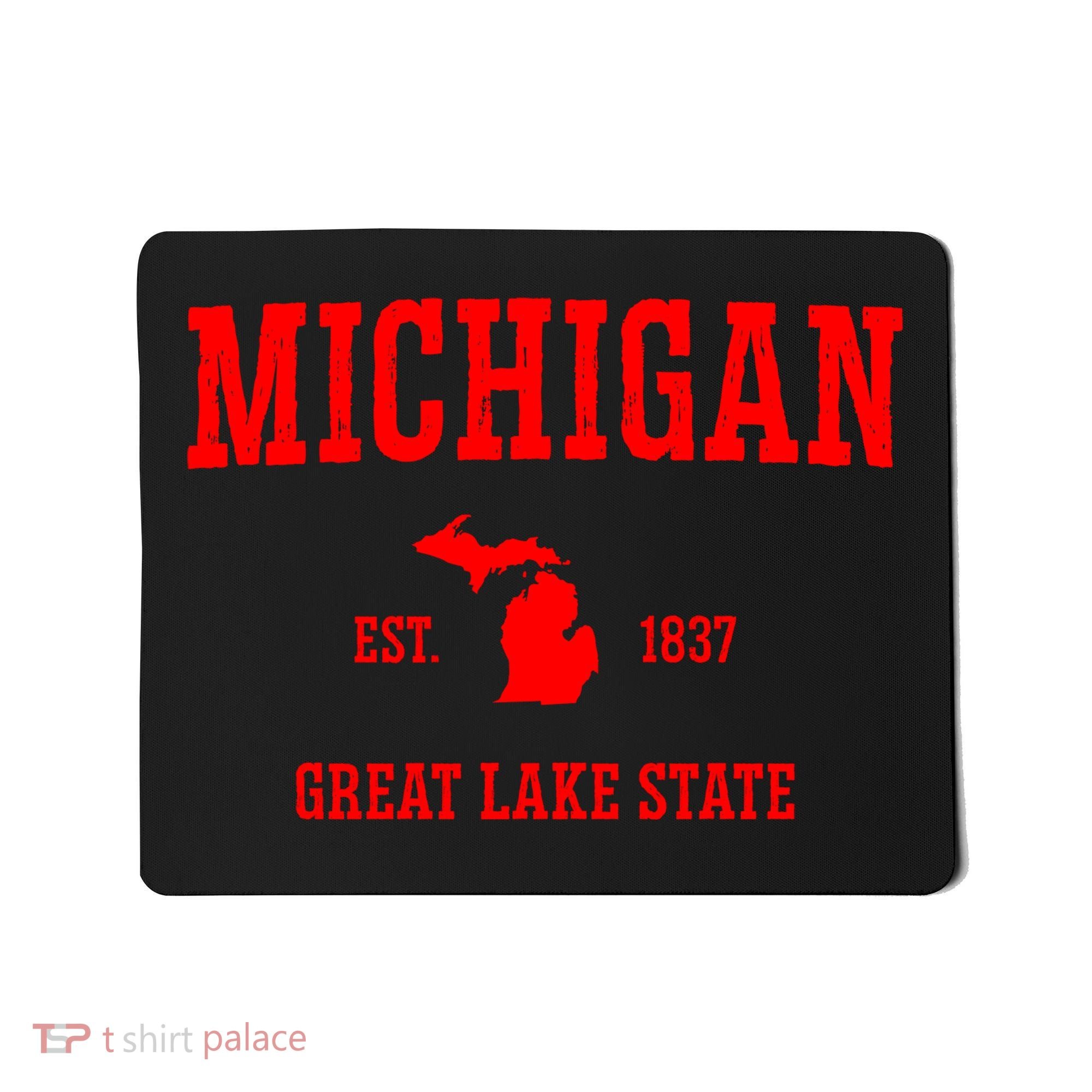 Michigan Great Lake State MI Est 1837 Mousepad
