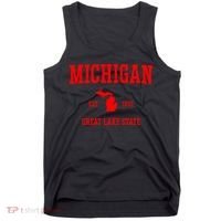 Michigan Great Lake State MI Est 1837 Tank Top thumb 0