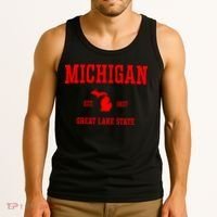 Michigan Great Lake State MI Est 1837 Tank Top thumb 3