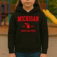Michigan Great Lake State MI Est 1837 Kids Hoodie thumb 3