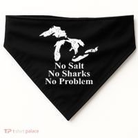 Michigan Great Lakes No Salt, No Sharks, No Problem Hoodie USA-Made Doggie Bandana thumb 0