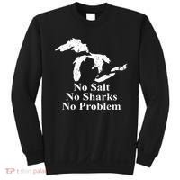 Michigan Great Lakes No Salt, No Sharks, No Problem Hoodie Sweatshirt thumb 0