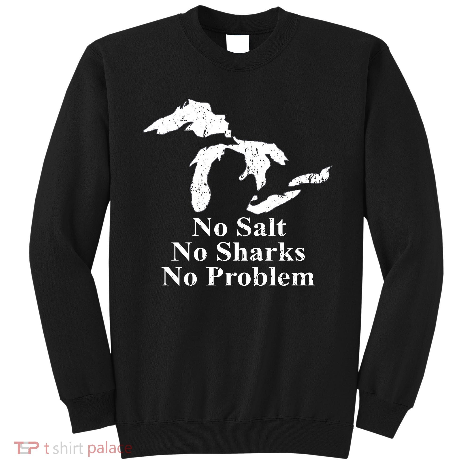 Michigan Great Lakes No Salt, No Sharks, No Problem Hoodie Sweatshirt