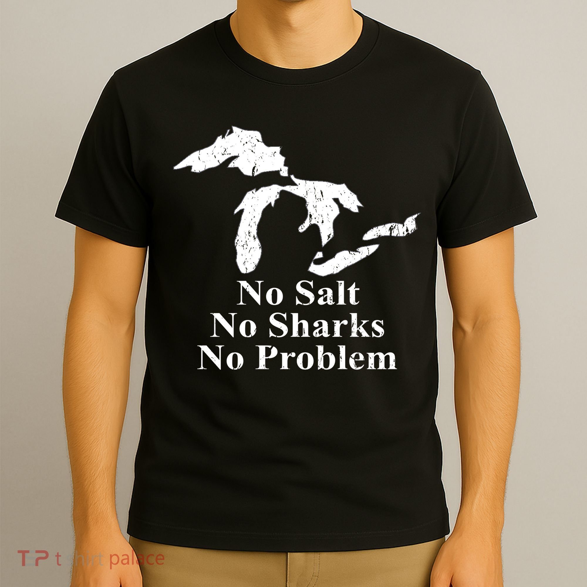 Michigan Great Lakes No Salt, No Sharks, No Problem Hoodie T-Shirt