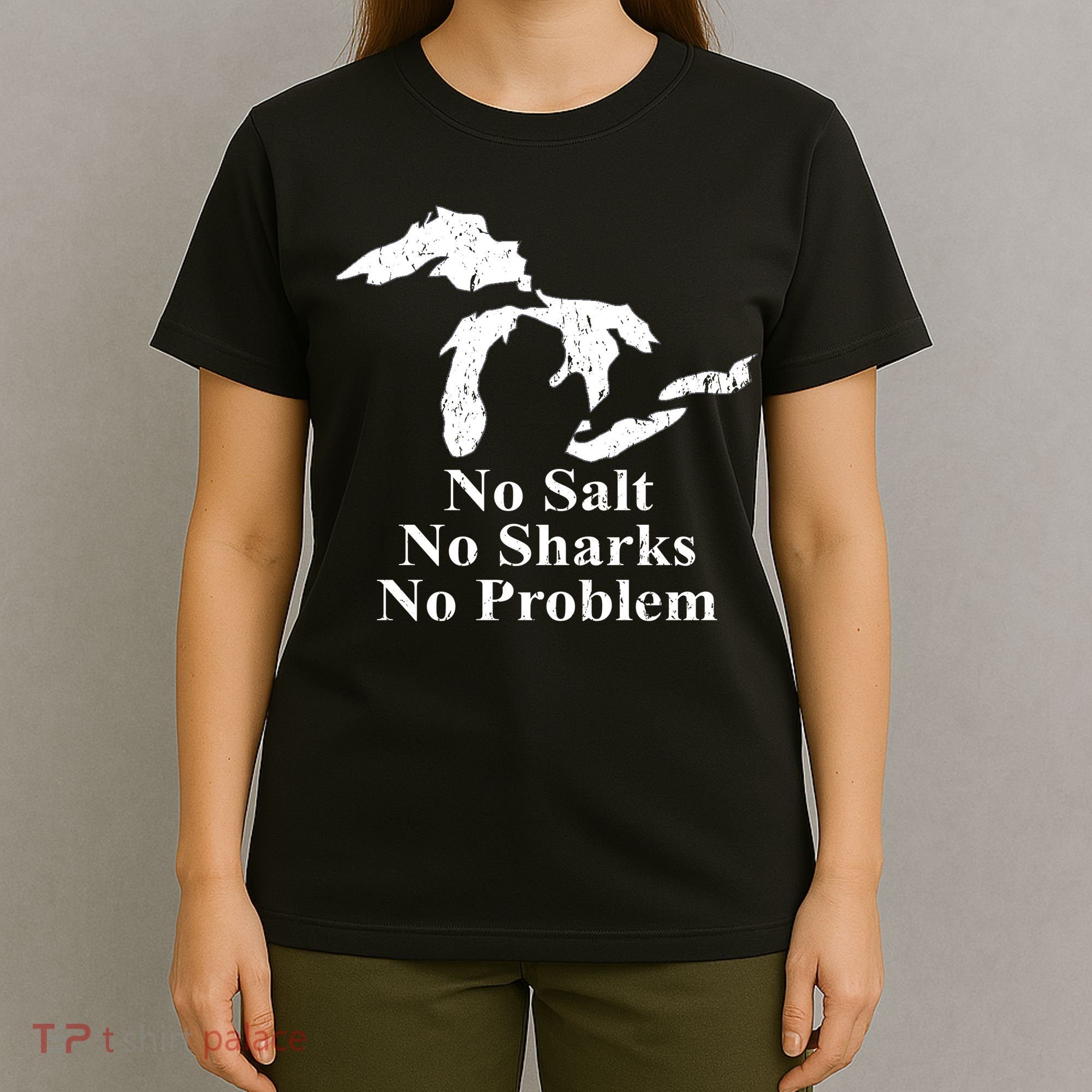 Michigan Great Lakes No Salt, No Sharks, No Problem Hoodie T-Shirt