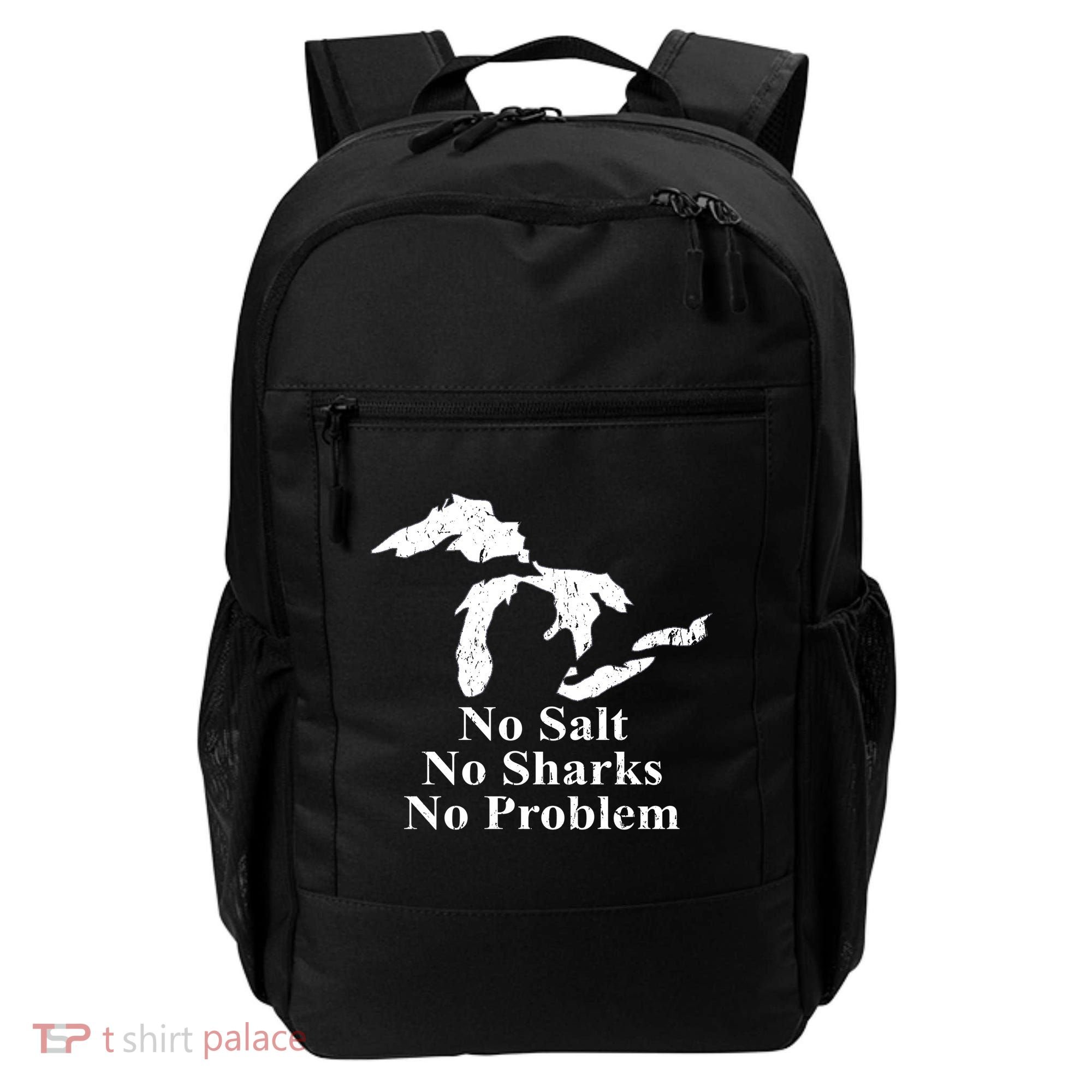 Michigan Great Lakes No Salt, No Sharks, No Problem Hoodie Backpack
