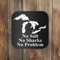 Michigan Great Lakes No Salt, No Sharks, No Problem Hoodie Coaster thumb 0