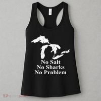 Michigan Great Lakes No Salt, No Sharks, No Problem Hoodie Women's Tank Top thumb 3