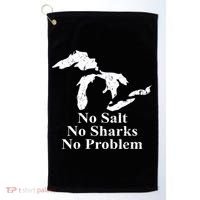 Michigan Great Lakes No Salt, No Sharks, No Problem Hoodie Golf Towel thumb 0