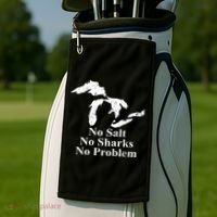 Michigan Great Lakes No Salt, No Sharks, No Problem Hoodie Golf Towel thumb 2