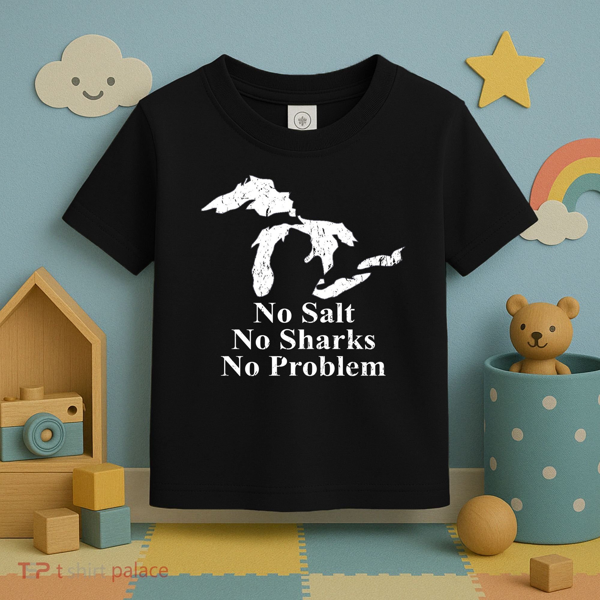 Michigan Great Lakes No Salt, No Sharks, No Problem Hoodie Toddler T-Shirt