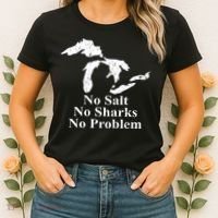 Michigan Great Lakes No Salt, No Sharks, No Problem Hoodie Women's T-Shirt thumb 2