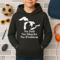 Michigan Great Lakes No Salt, No Sharks, No Problem Hoodie Kids Hoodie thumb 2