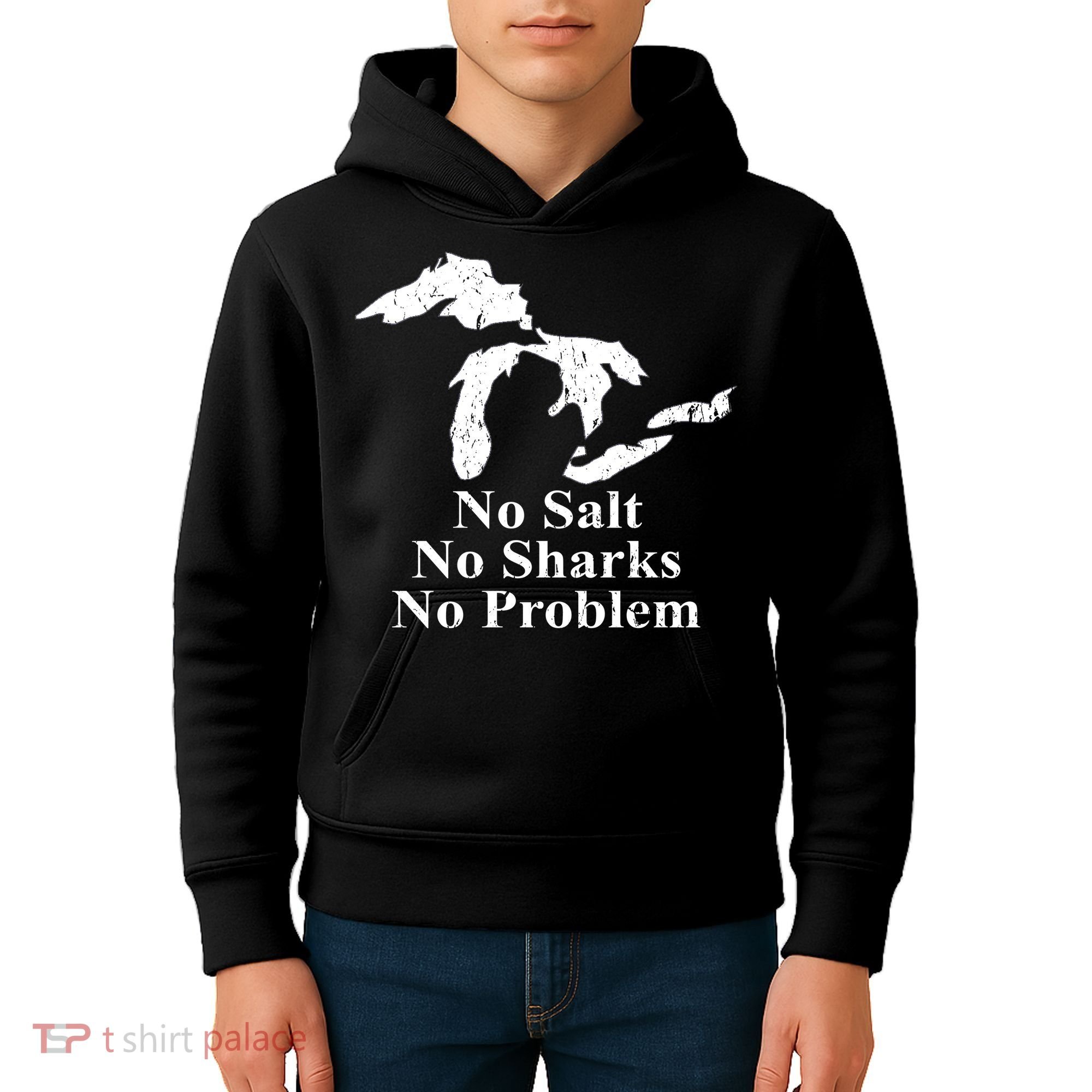 Michigan Great Lakes No Salt, No Sharks, No Problem Hoodie Kids Hoodie