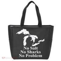 Michigan Great Lakes No Salt, No Sharks, No Problem Hoodie Tote Bag thumb 0