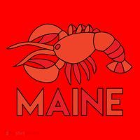 Maine Gift Lobster Stained Glass Lobster Santa Hat thumb 1