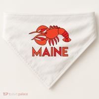 Maine Gift Lobster Stained Glass Lobster USA-Made Doggie Bandana thumb 0